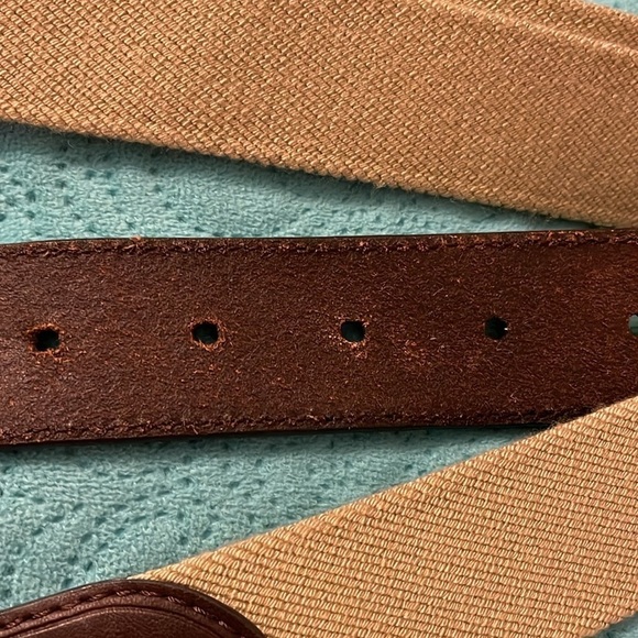 Tommy Hilfiger Men's size 38-40 Canvas‎ with Leather ends Casual Belt preowned. - Picture 5 of 7